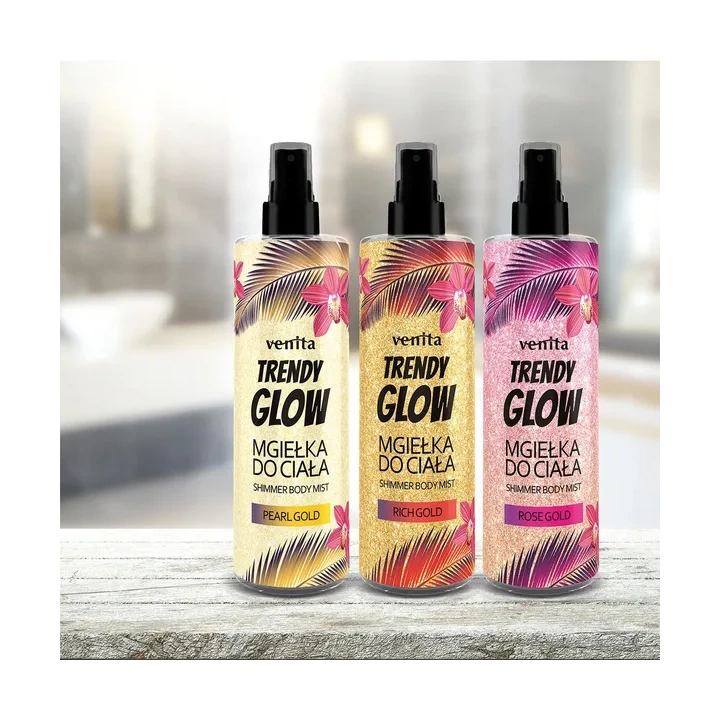 VENITA Trendy Glow Shimmer Body Mist mgiełka do ciała Rich Gold 200ml 