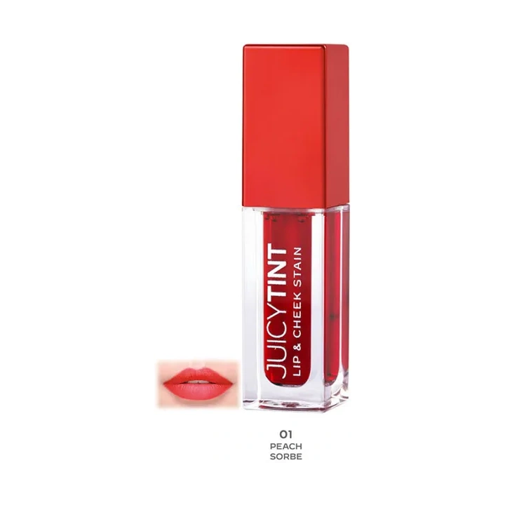 GOLDEN ROSE Juicy Tint Lip And Cheek Stain farbka do ust i policzków 01 Peach Sorbe 5,2ml 
