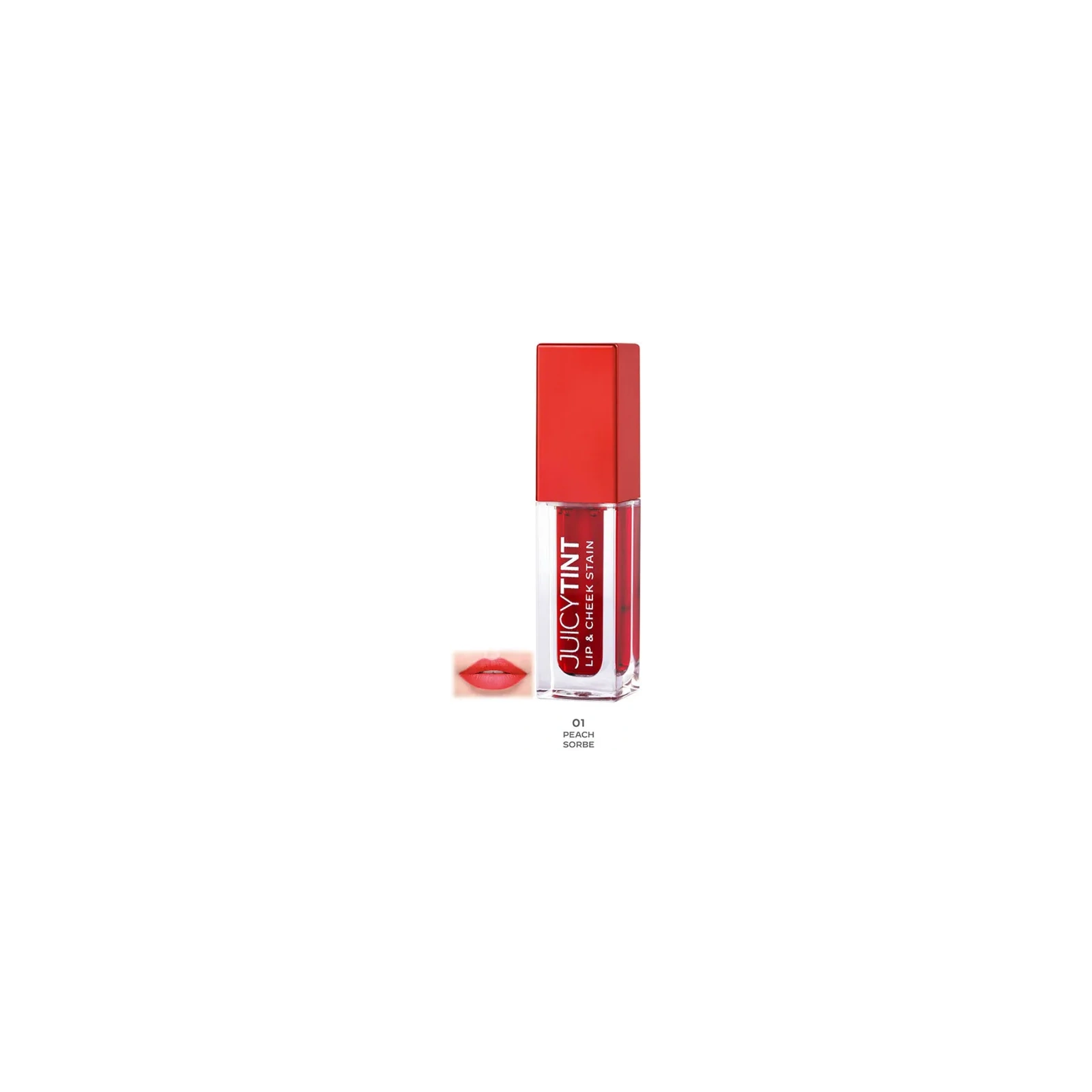 GOLDEN ROSE Juicy Tint Lip And Cheek Stain farbka do ust i policzków 01 Peach Sorbe 5,2ml 
