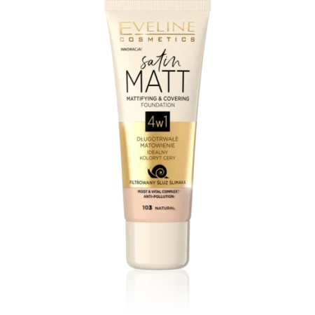 EVELINE Satin Matt podkład 103 Natural 30ml