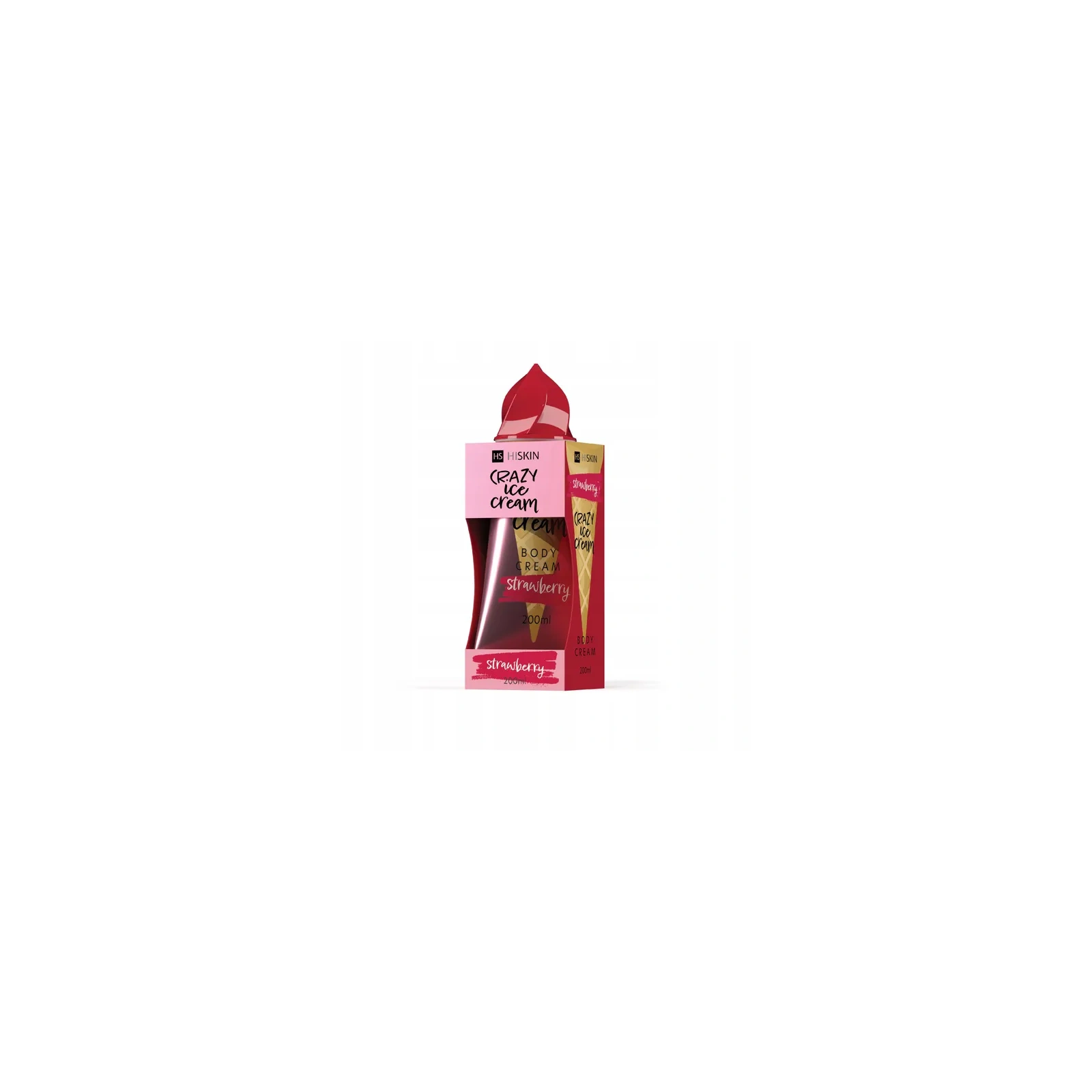 HISKIN Crazy Ice Cream krem do ciała TRUSKAWKA 200ml