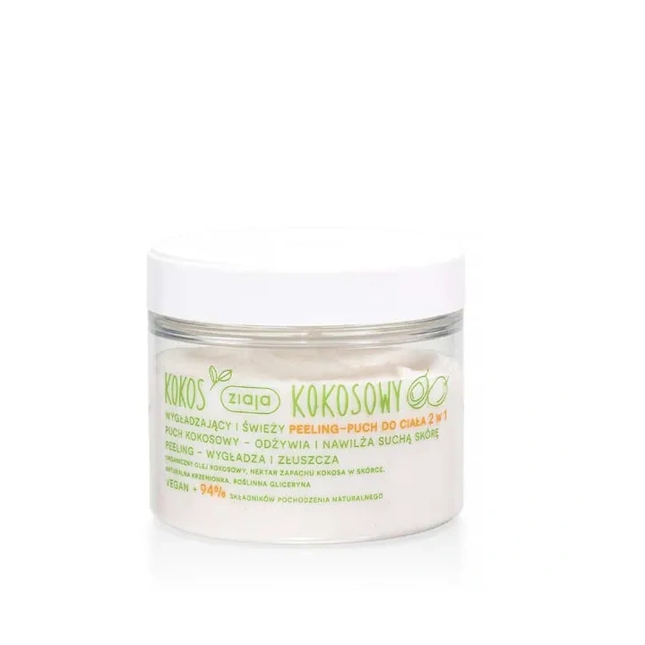 ZIAJA Vegan peeling- puch do ciała wygładzający Kokos Kokosowy 270ml 