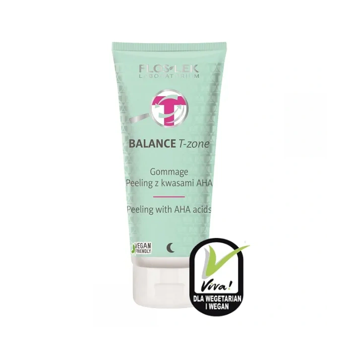 FLOSLEK Balance T-zone peeling z kwasami AHA 125ml