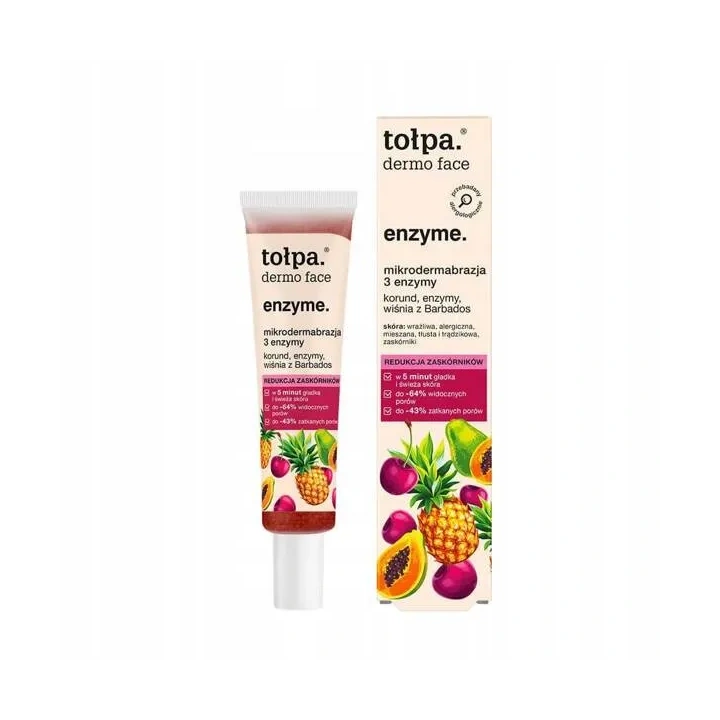 TOŁPA Dermo Face Enzyme enzymatyczny peeling to twarzy Mikrodermabrazja 3 Enzymy 40ml 