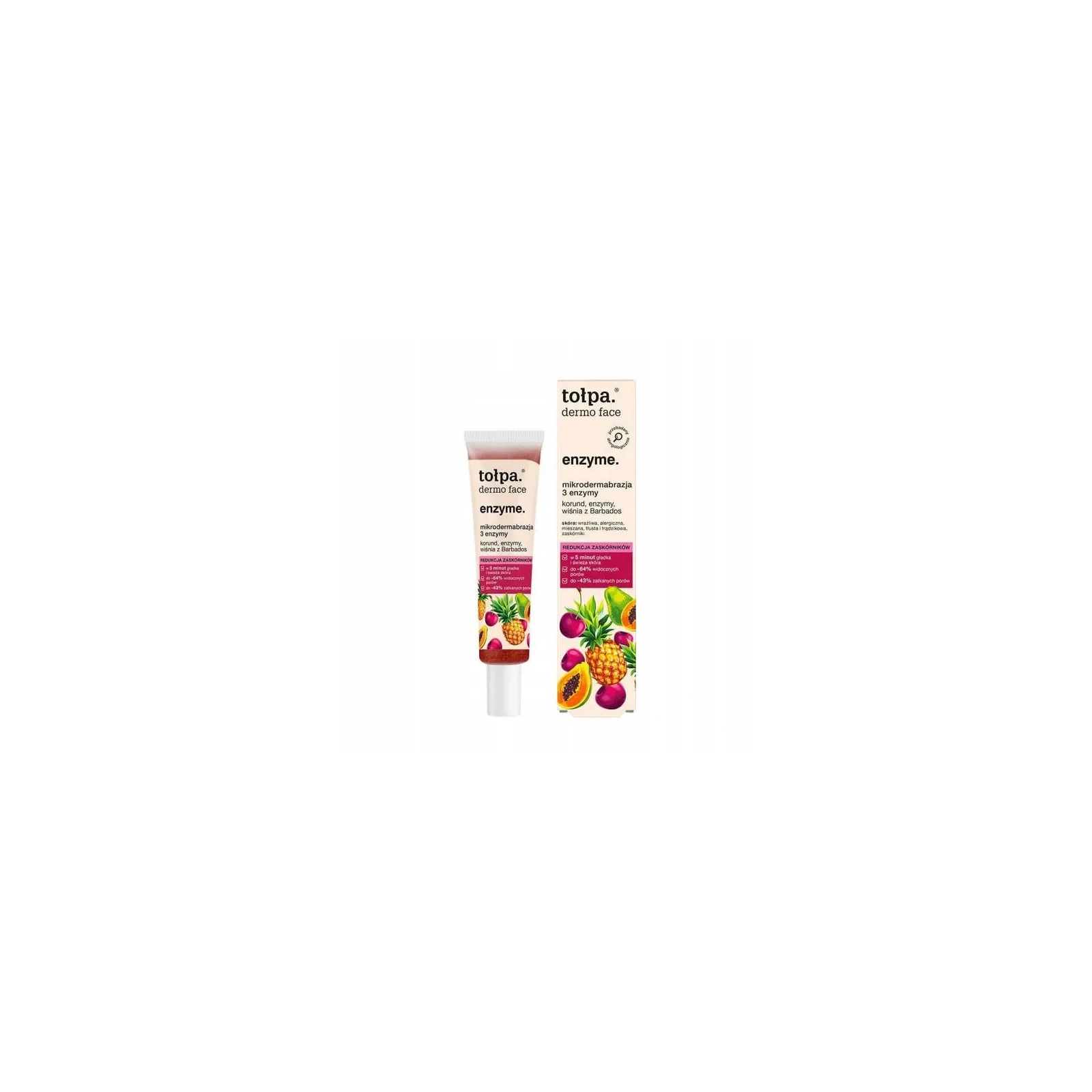 TOŁPA Dermo Face Enzyme enzymatyczny peeling to twarzy Mikrodermabrazja 3 Enzymy 40ml 