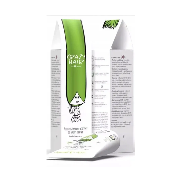 HISKIN Crazy Hair peeling trychologiczny do skóry głowy Limonka & Mięta 100ml 