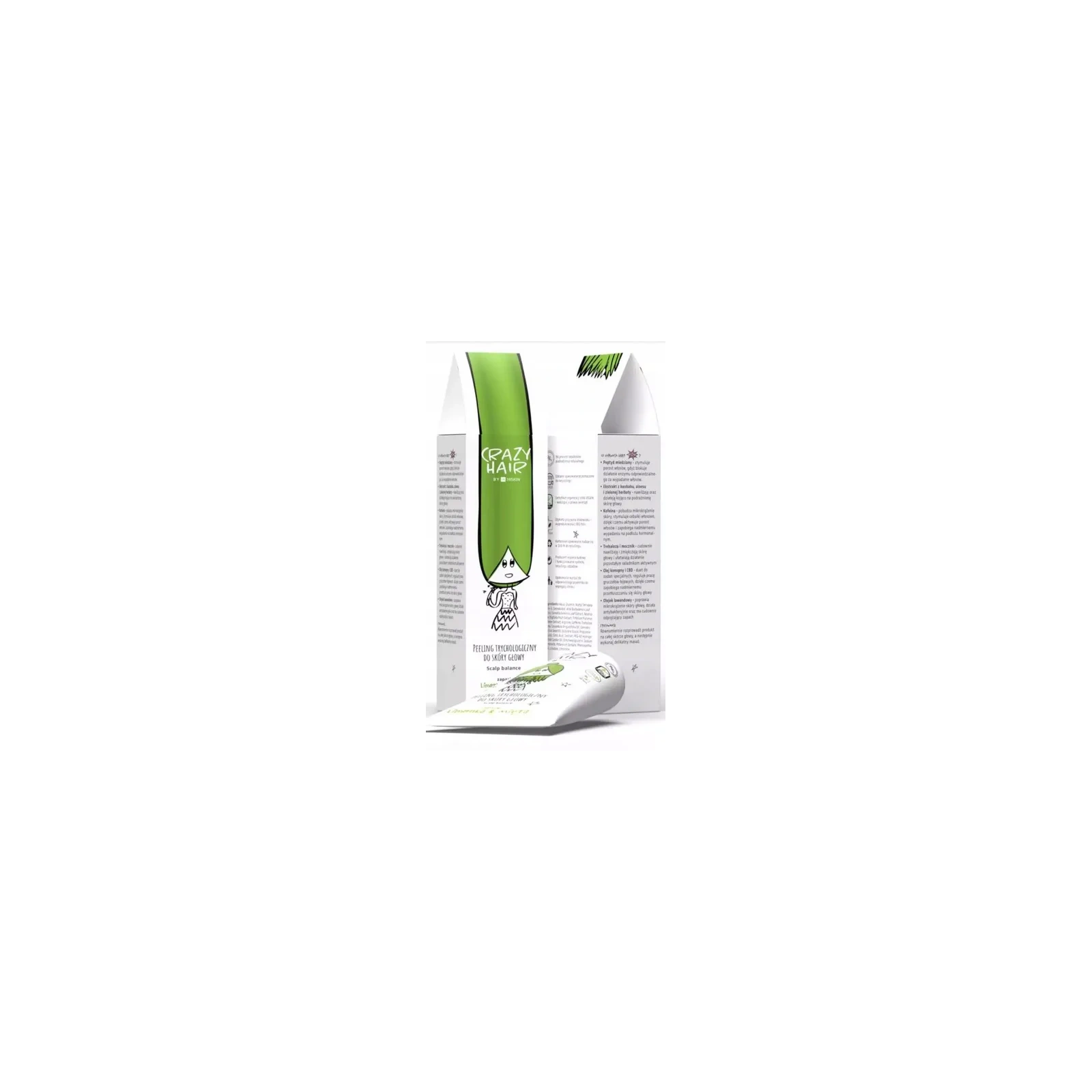 HISKIN Crazy Hair peeling trychologiczny do skóry głowy Limonka & Mięta 100ml 