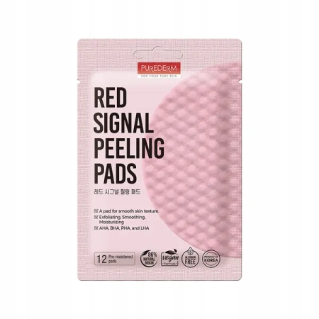 PUREDERM płatki do twarzy peelingująco złuszczające Red Signal Peeling 2szt