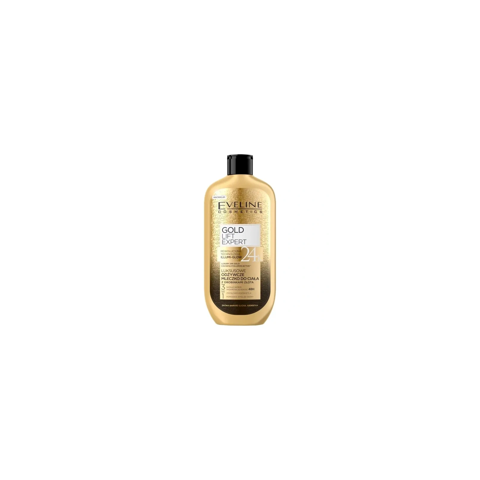 EVELINE Luxury Expert 24K Gold odżywcze mleczko do ciała z drobinkami złota 350ml