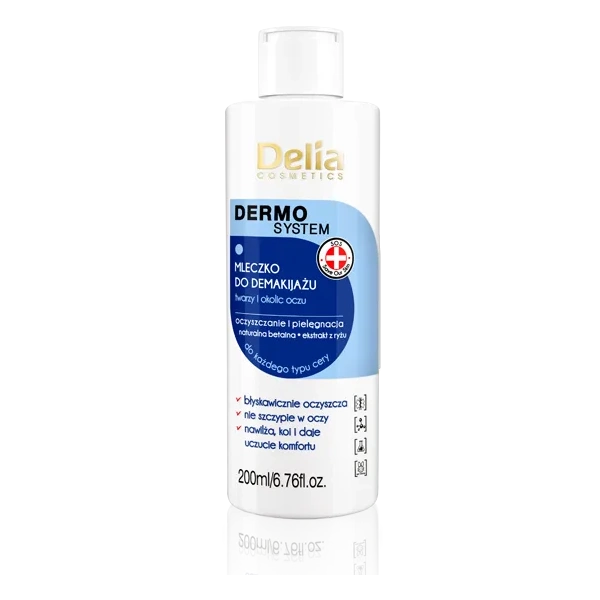 DELIA Dermo System mleczko do demakijażu twarzy i oczu 200ml