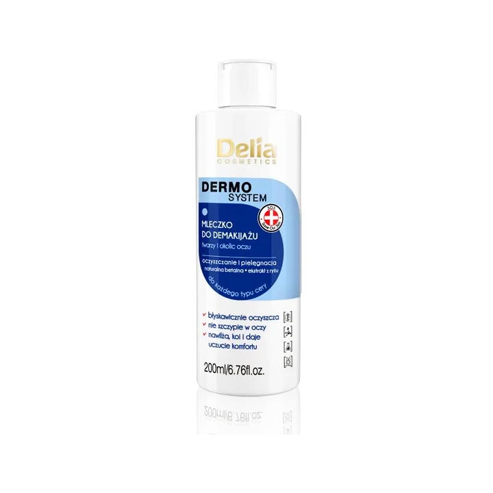 DELIA Dermo System mleczko do demakijażu twarzy i oczu 200ml