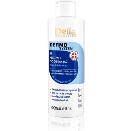 DELIA Dermo System mleczko do demakijażu twarzy i oczu 200ml