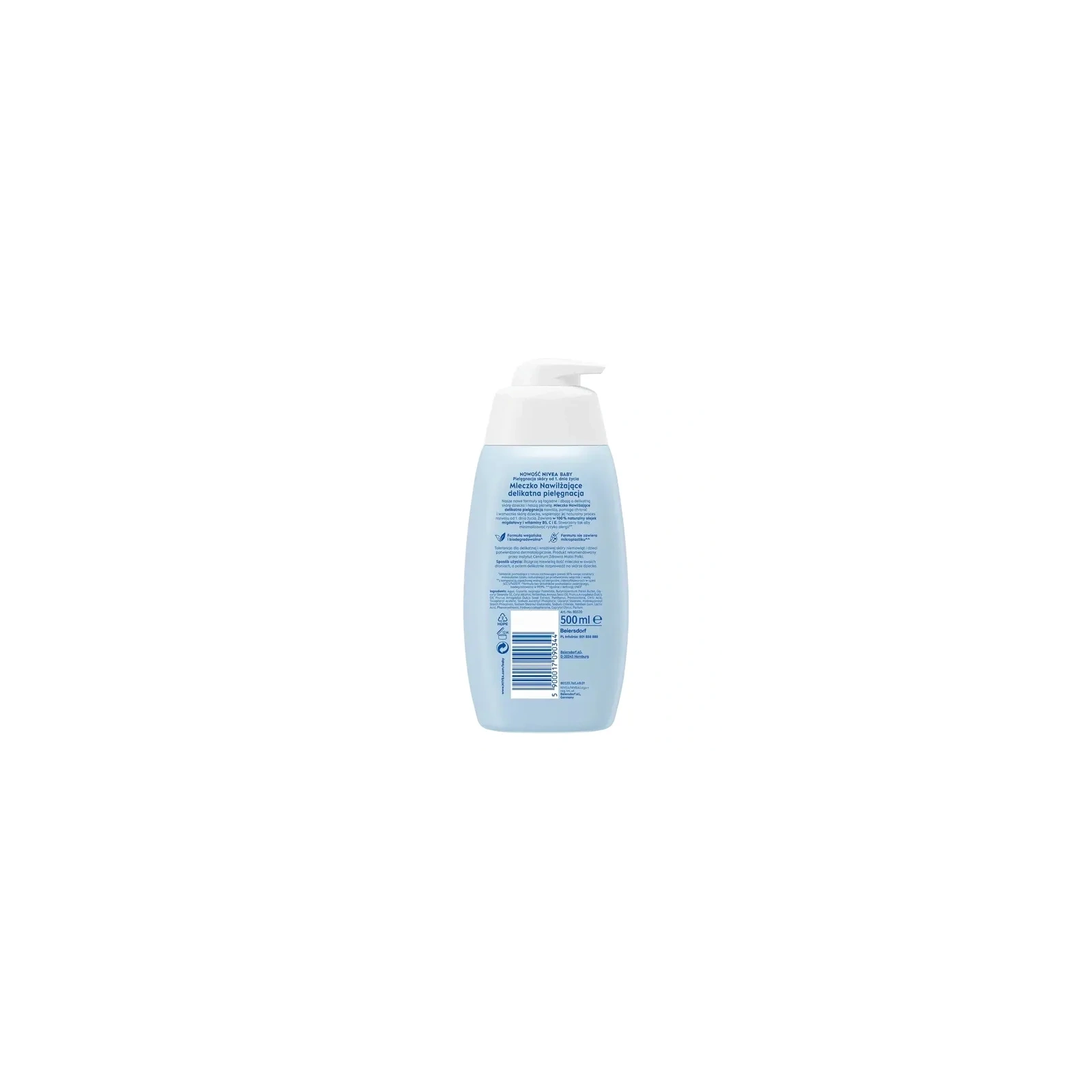 NIVEA Baby Nowa Formuła mleczko do ciała nawilżające Delikatna Pielęgnacja 500ml