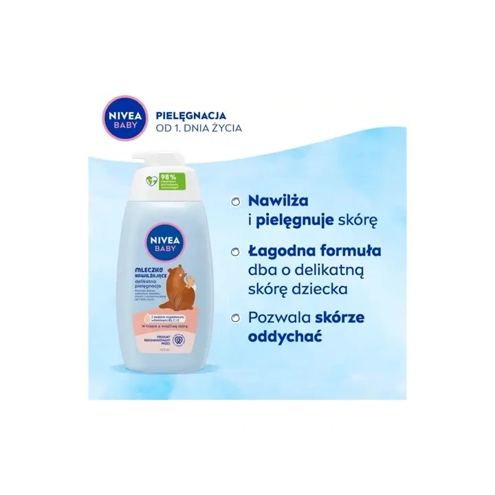 NIVEA Baby Nowa Formuła mleczko do ciała nawilżające Delikatna Pielęgnacja 500ml