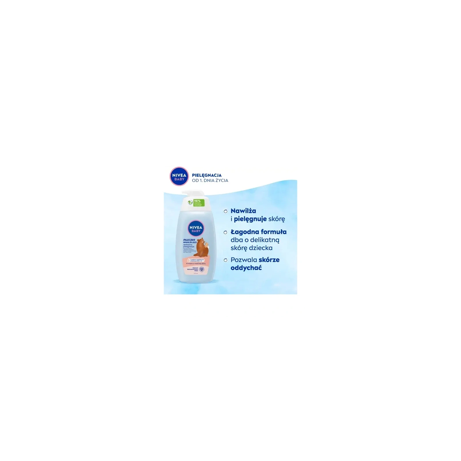 NIVEA Baby Nowa Formuła mleczko do ciała nawilżające Delikatna Pielęgnacja 500ml