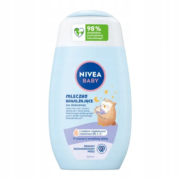 NIVEA Baby Nowa Formuła mleczko do ciała nawilżające Na Dobranoc 200ml 