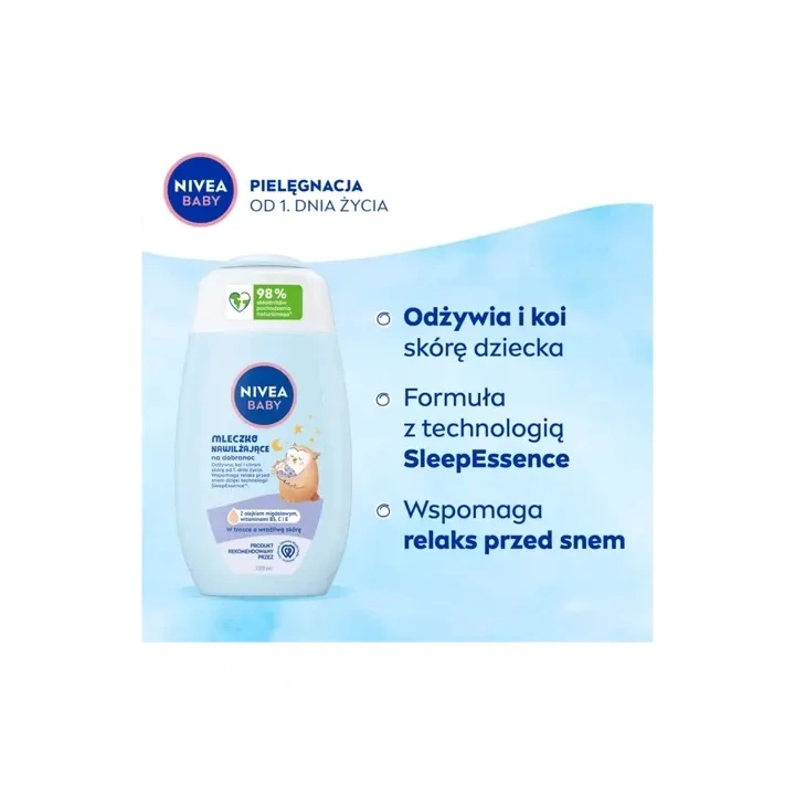 NIVEA Baby Nowa Formuła mleczko do ciała nawilżające Na Dobranoc 200ml 
