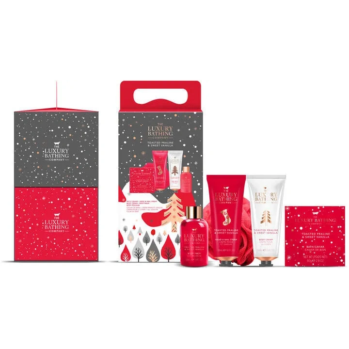 THE LUXURY BATHING Toasted Praline & Sweet Vanilla zestaw prezentowy Ultimate Stacking Treats 
