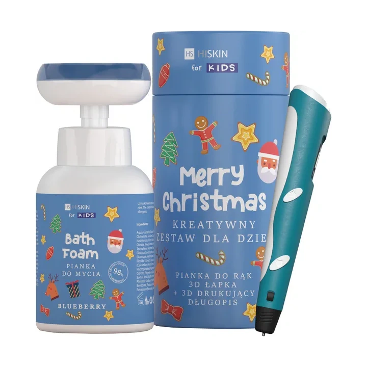 HISKIN Merry Christmas For Kids kreatywny zestaw do mycia rąk Niebieski