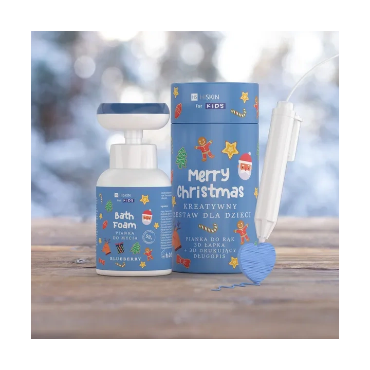 HISKIN Merry Christmas For Kids kreatywny zestaw do mycia rąk Niebieski