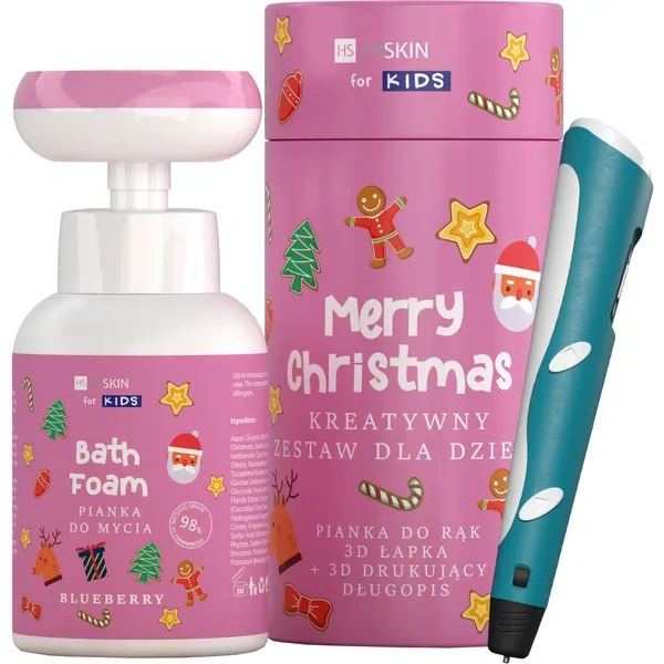 HISKIN Merry Christmas For Kids kreatywny zestaw do mycia rąk Różowy