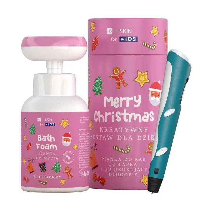 HISKIN Merry Christmas For Kids kreatywny zestaw do mycia rąk Różowy