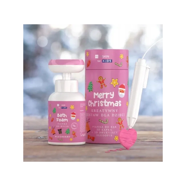 HISKIN Merry Christmas For Kids kreatywny zestaw do mycia rąk Różowy