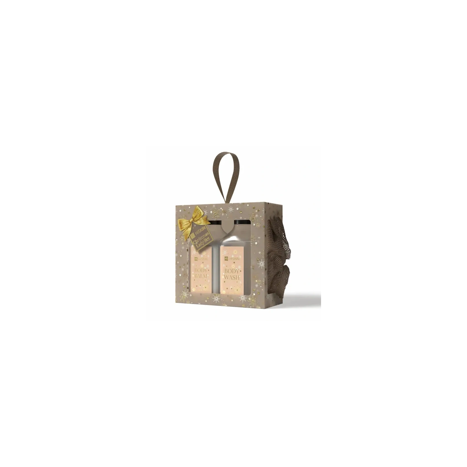 HISKIN Christmas Lady Set zestaw [MYJKA + balsam + żel pod prysznic] Beżowy