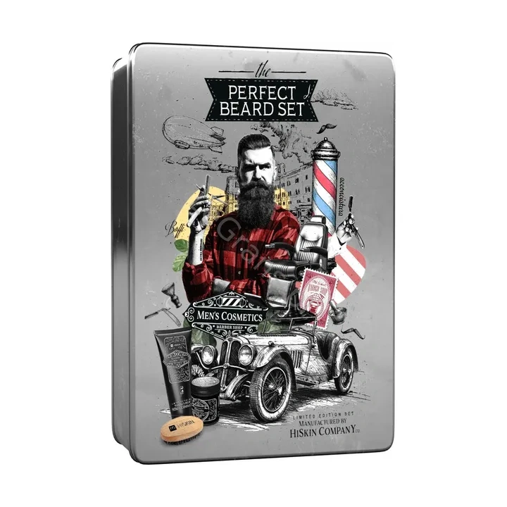 HISKIN Perfect Beard Set zestaw [SZCZOTKA do brody + pomada 100ml + szampon 200ml]