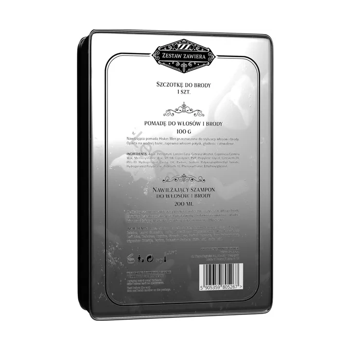 HISKIN Perfect Beard Set zestaw [SZCZOTKA do brody + pomada 100ml + szampon 200ml]