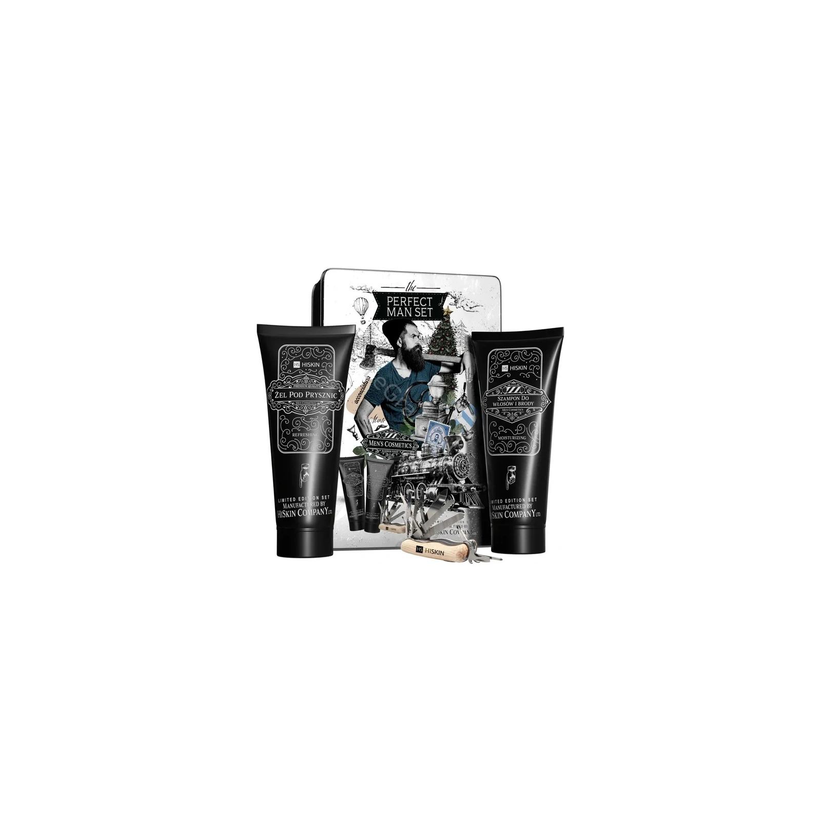 HISKIN Perfect Man Set zestaw [MULTITOOL + szampon 200ml + żel pod prysznic 200ml]