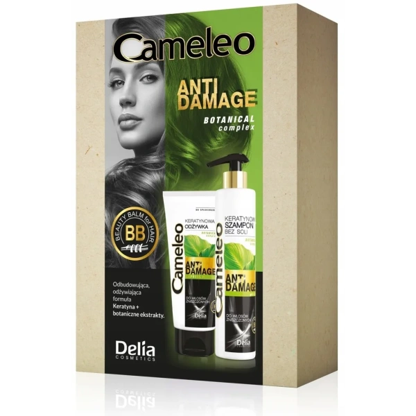 DELIA Cameleo Anti Damage zestaw prezentowy do włosów [szampon 250ml + odżywka 200ml ]