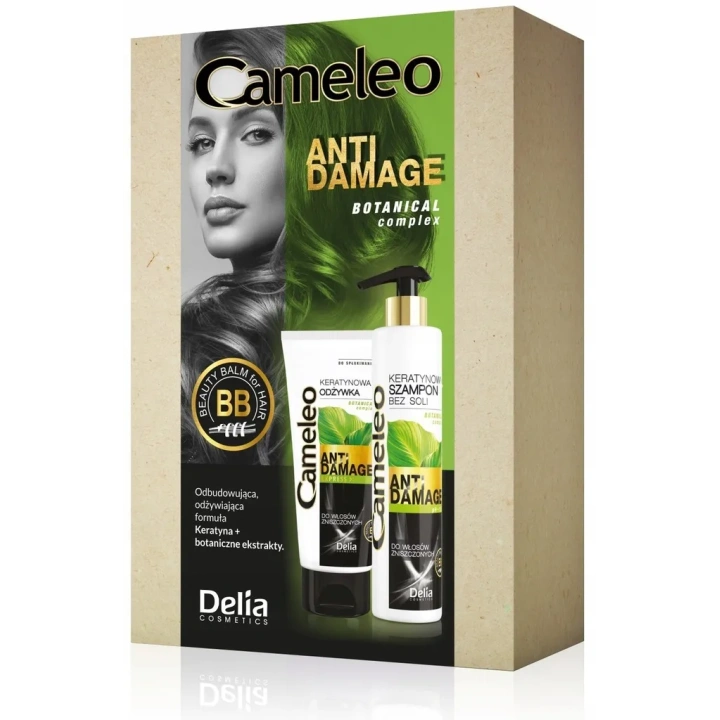 DELIA Cameleo Anti Damage zestaw prezentowy do włosów [szampon 250ml + odżywka 200ml ]