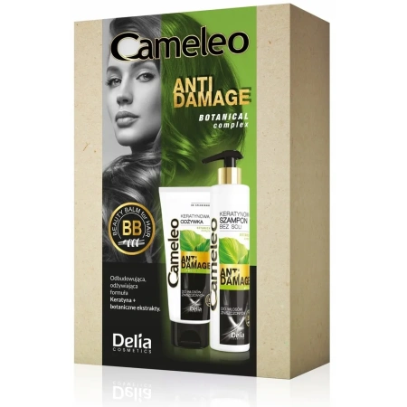 DELIA Cameleo Anti Damage zestaw prezentowy do włosów [szampon 250ml + odżywka 200ml ]