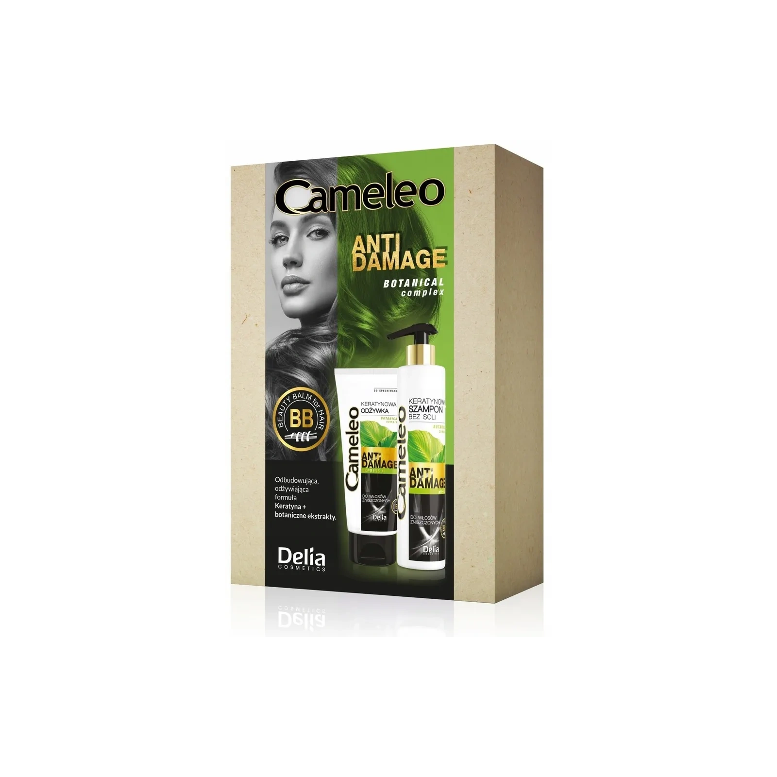 DELIA Cameleo Anti Damage zestaw prezentowy do włosów [szampon 250ml + odżywka 200ml ]