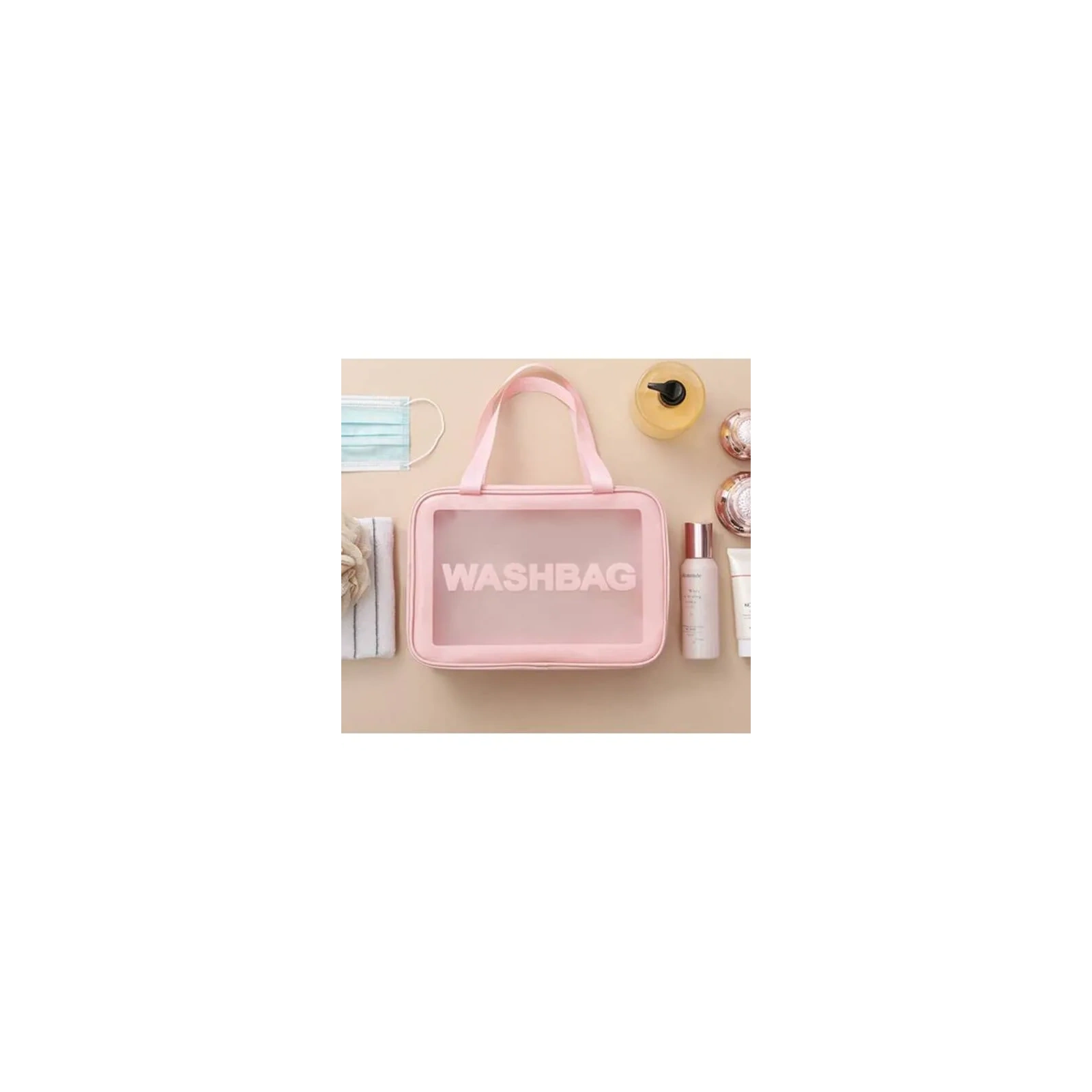 ECARLA zestaw 3 kosmetyczek WASHBAG Pudrowy róż KS83