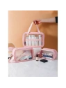 ECARLA zestaw 3 kosmetyczek WASHBAG Pudrowy róż KS83