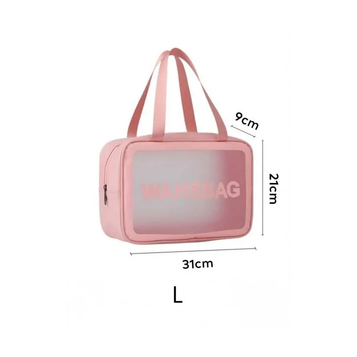 ECARLA zestaw 3 kosmetyczek WASHBAG Pudrowy róż KS83