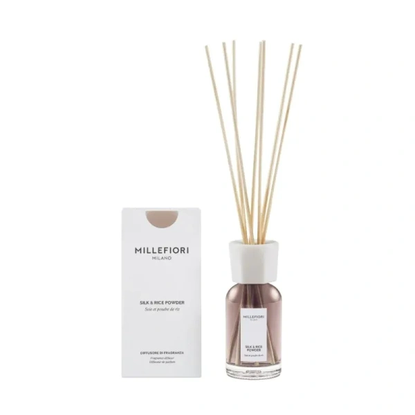 MILLEFIORI MILANO Diffuser pałeczki zapachowe SILK & RICE POWDER 100ml
