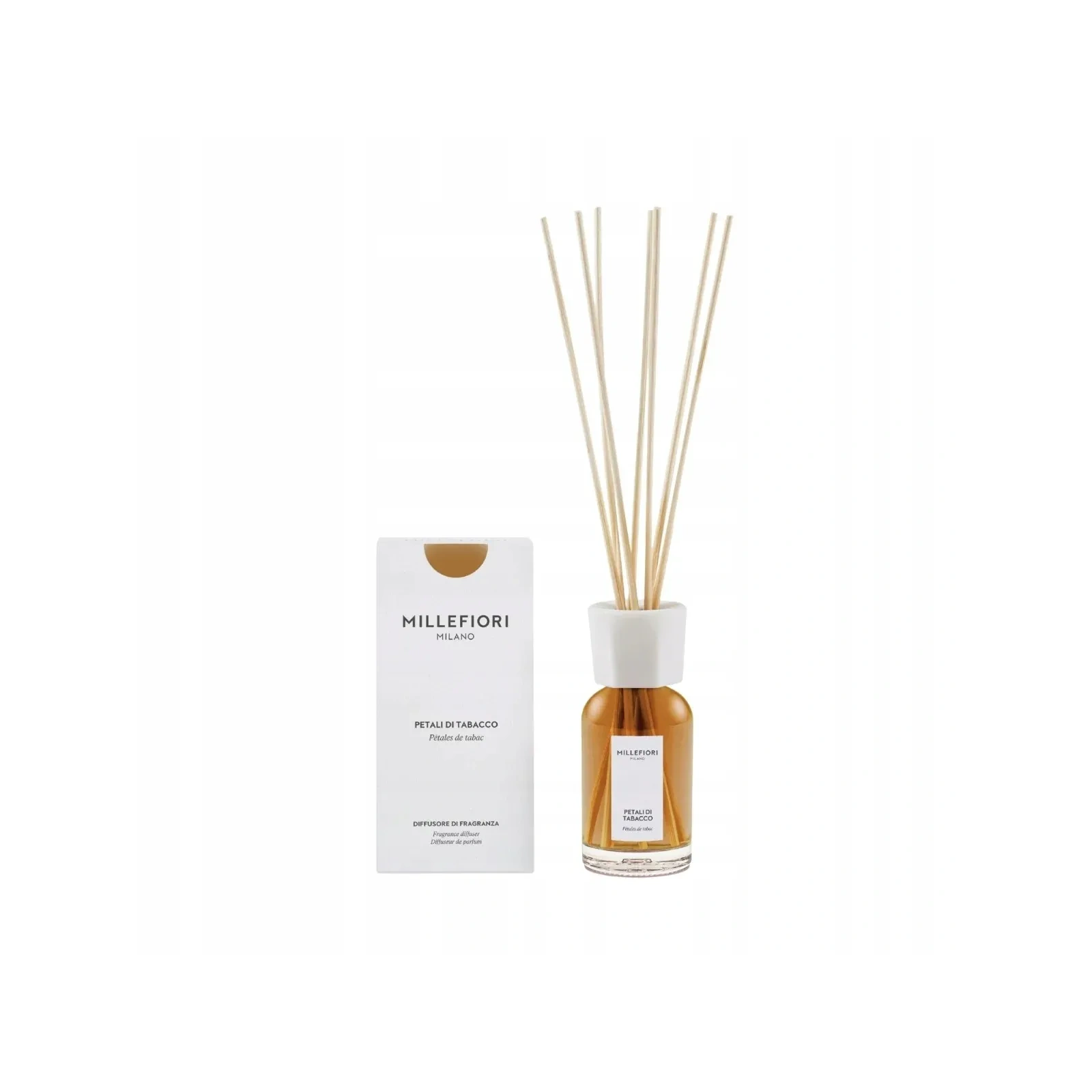 MILLEFIORI MILANO Diffuser pałeczki zapachowe PETALI DI TABACCO 100ml