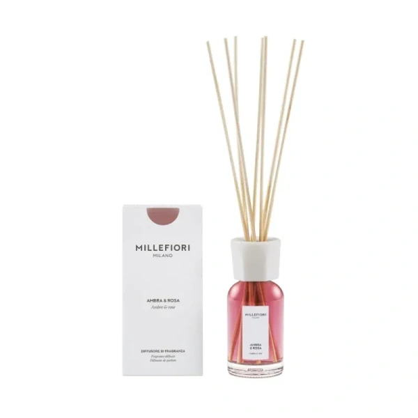 MILLEFIORI MILANO Diffuser pałeczki zapachowe AMBRA & ROSA 100ml