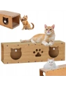ECARLA drapak dla kota z zabawką, domek 100x29x30cm KOT20