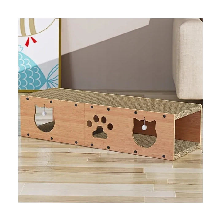 ECARLA drapak dla kota z zabawką, domek 100x29x30cm KOT20