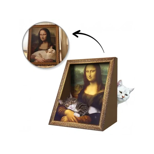 ECARLA drapak dla kota legowisko, obraz ramka Mona Lisa KOT29