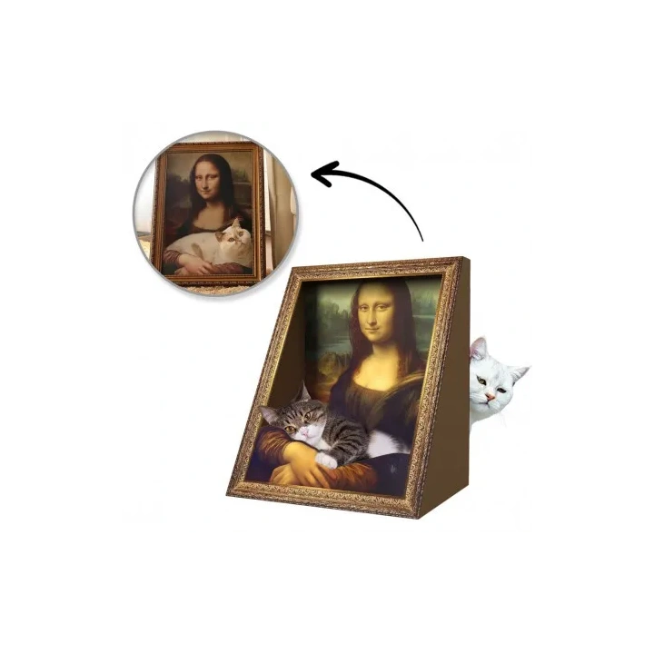 ECARLA drapak dla kota legowisko, obraz ramka Mona Lisa KOT29