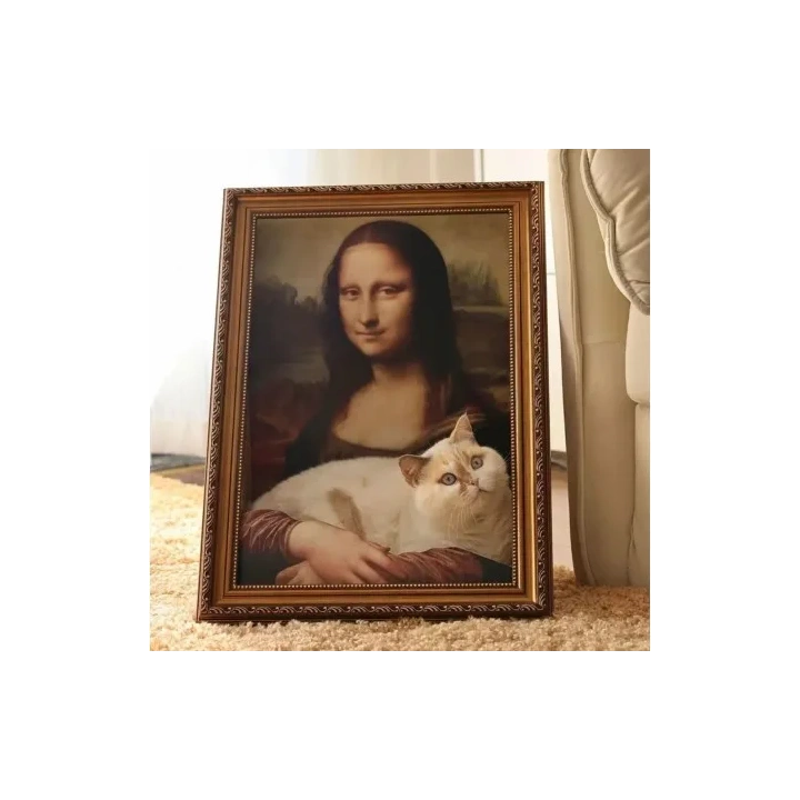 ECARLA drapak dla kota legowisko, obraz ramka Mona Lisa KOT29