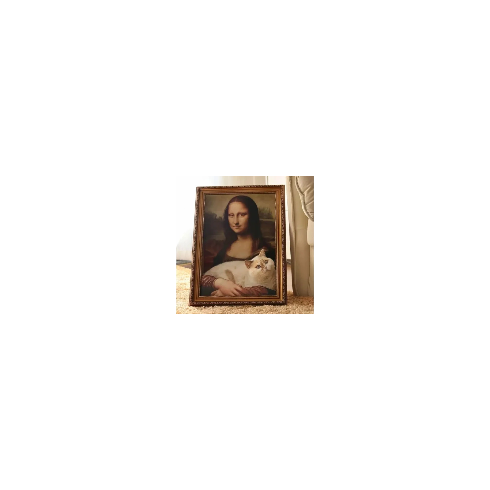 ECARLA drapak dla kota legowisko, obraz ramka Mona Lisa KOT29