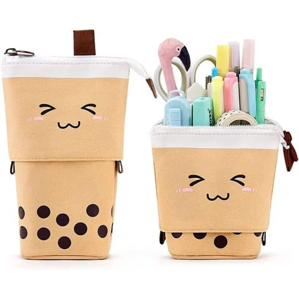 ECARLA piórnik wielofunkcyjny Kremowy Bubble tea PR08
