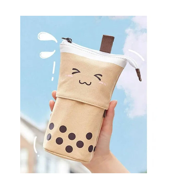 ECARLA piórnik wielofunkcyjny Kremowy Bubble tea PR08