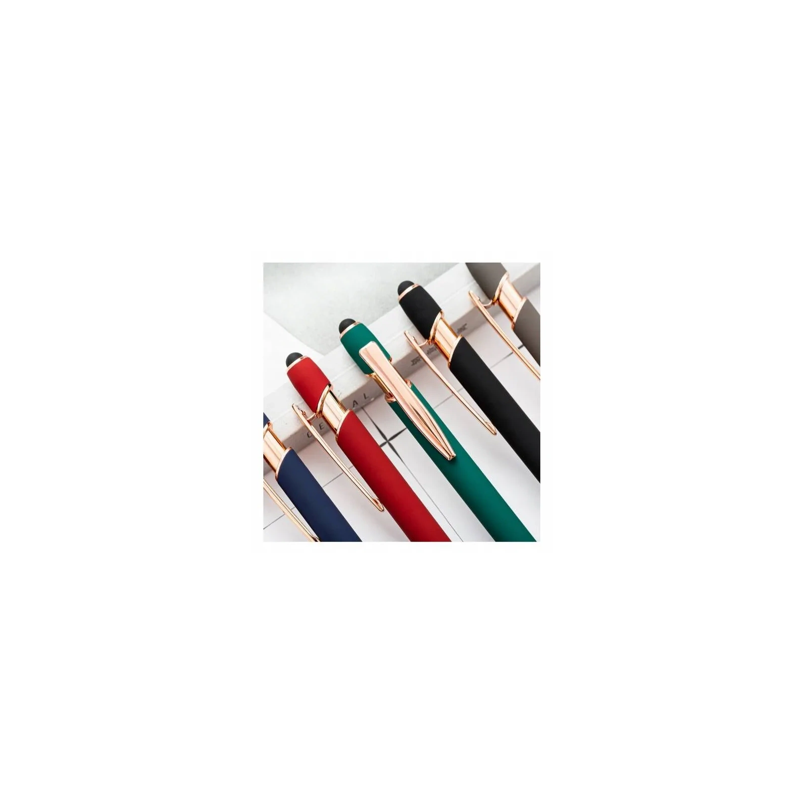 ECARLA długopis metalowy touch pen soft touch Czarny DL01 